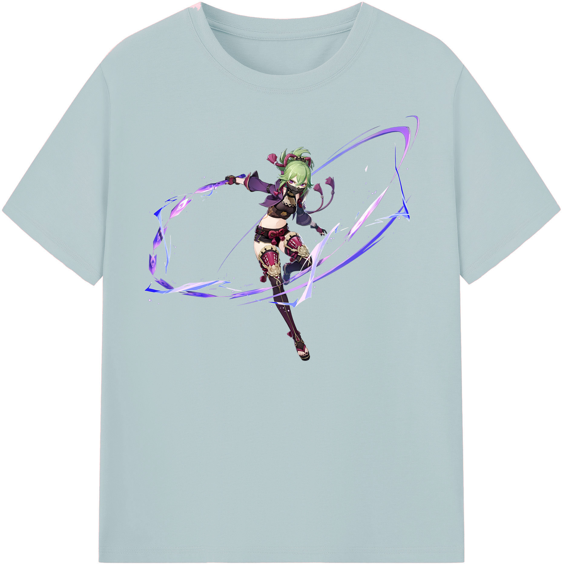 げんし神  久岐忍 くき しのぶ genshin Kuki Shinobu 綿100％半袖Tシャツ（フロントプリント）